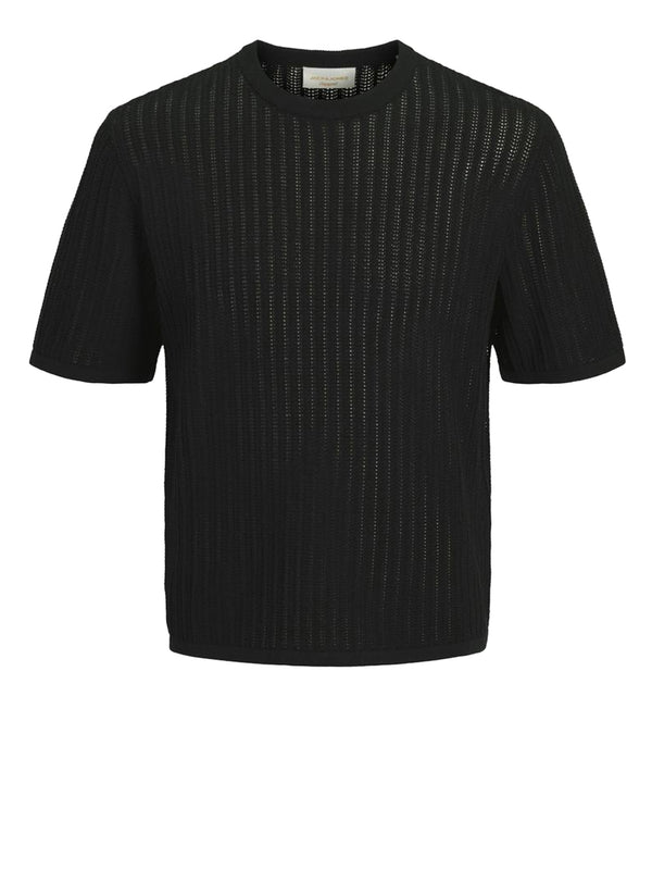 JACK&JONES MAIN 1 Maglia Jack&Jones Jormaine Knit Ss Crew Neck - Nero