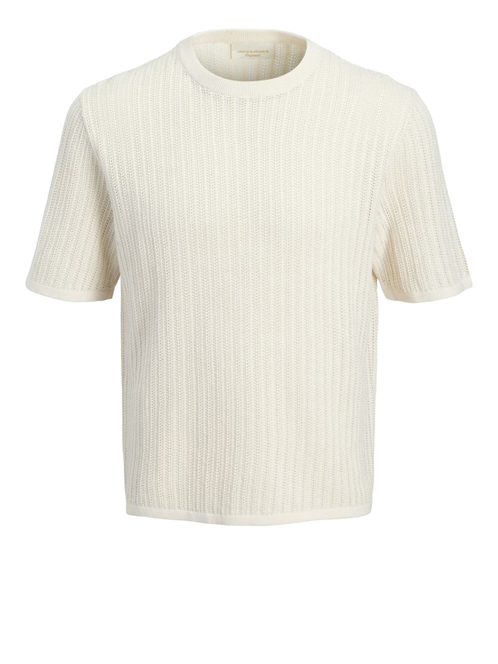 JACK&JONES MAIN 1 Maglia Jack&Jones Jormaine Knit Ss Crew Neck - Sea Salt