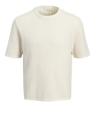 JACK&JONES MAIN 1 Maglia Jack&Jones Jormaine Knit Ss Crew Neck - Sea Salt