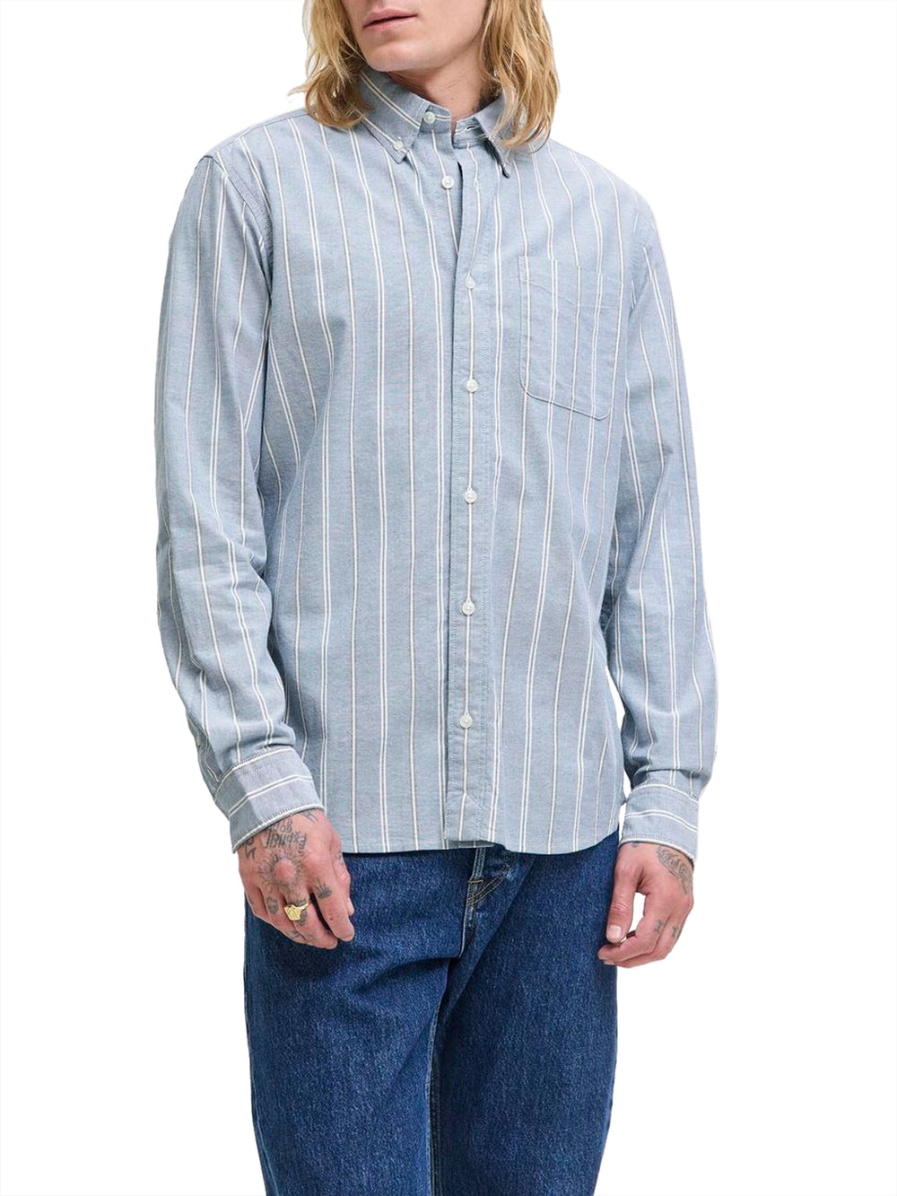 JACK&JONES STOCK Camicia Jack&Jones Jprblubrook Oxford Blue