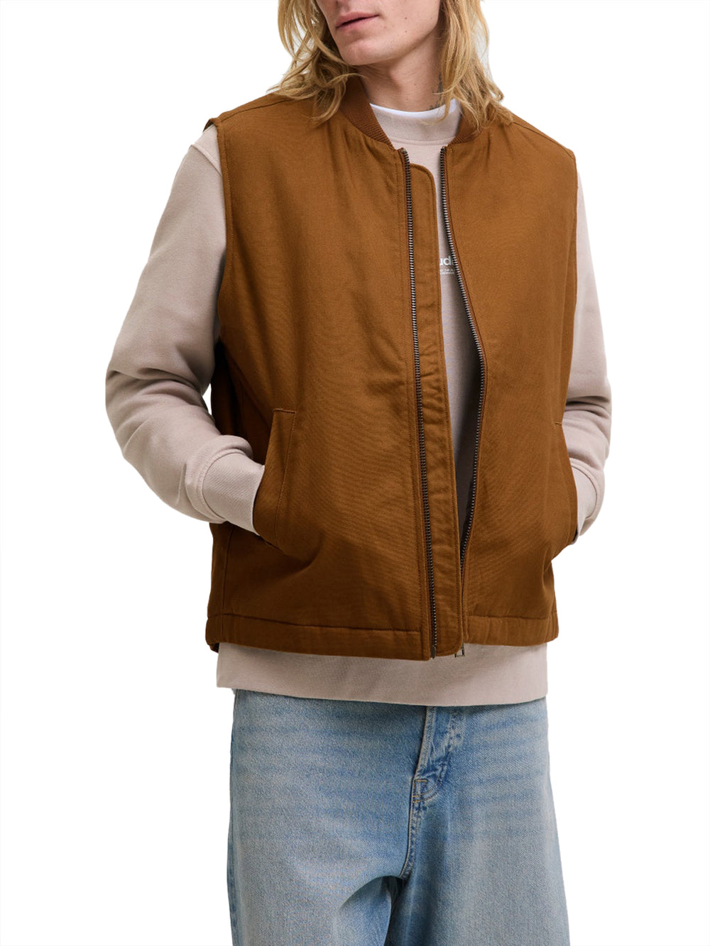 JACK&JONES STOCK Gilet Jack&Jones Jjedover Vest Noos Marrone