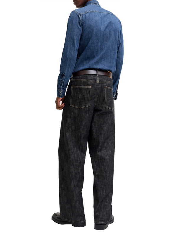 JACK&JONES STOCK Camicia Jack&Jones Slim Fit - Dark Denim