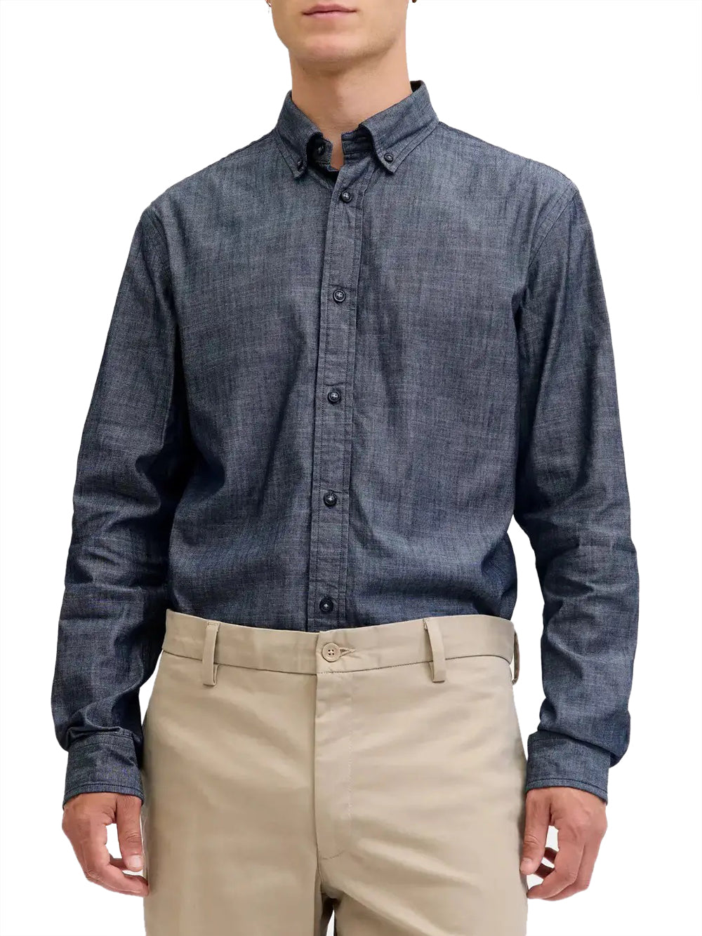 JACK&JONES STOCK Camicia Jack&Jones Long sleeve Richard Chambray - Blu