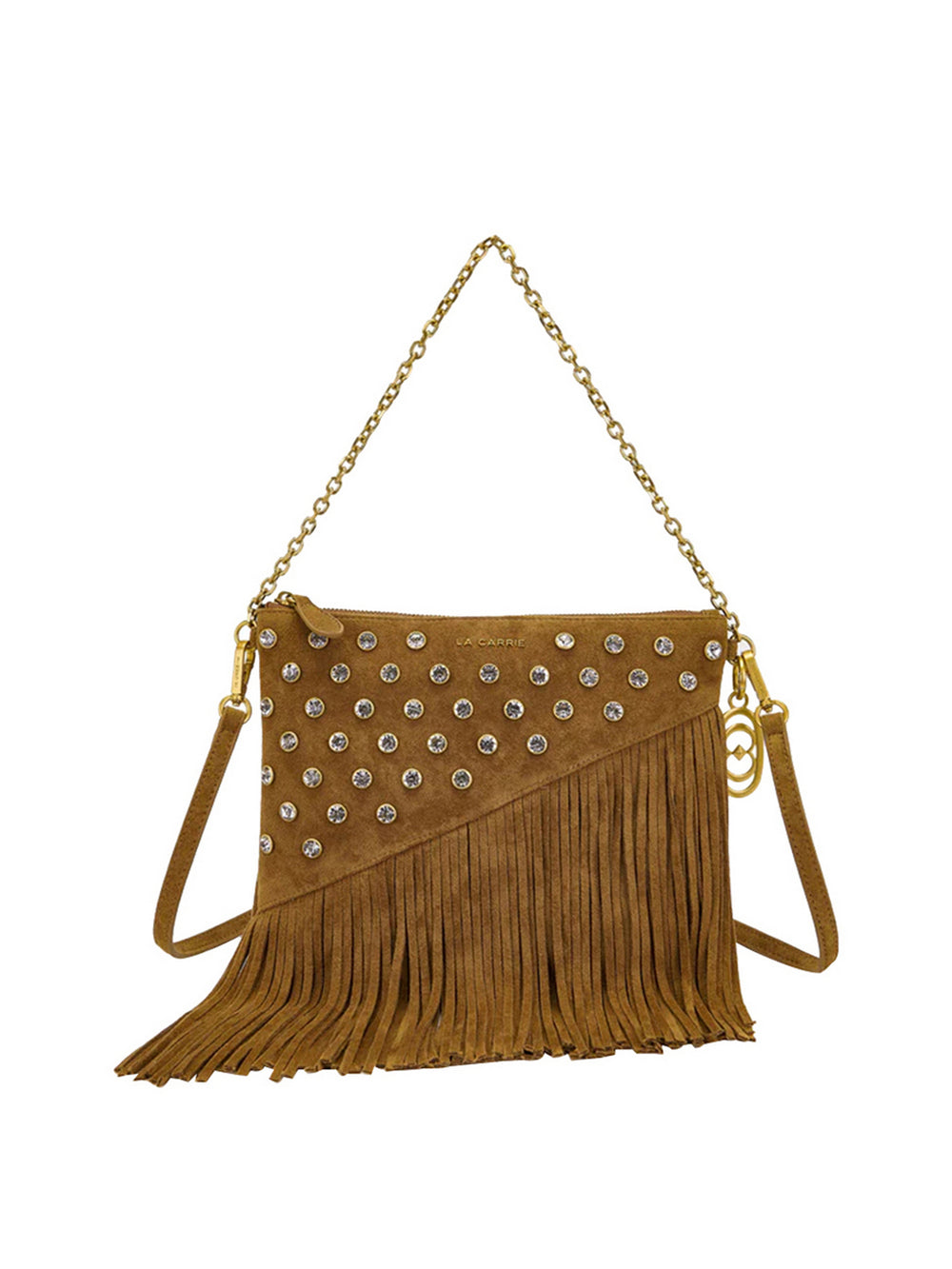 La Carrie Pochette La Carrie Night Con Frange - Cuoio