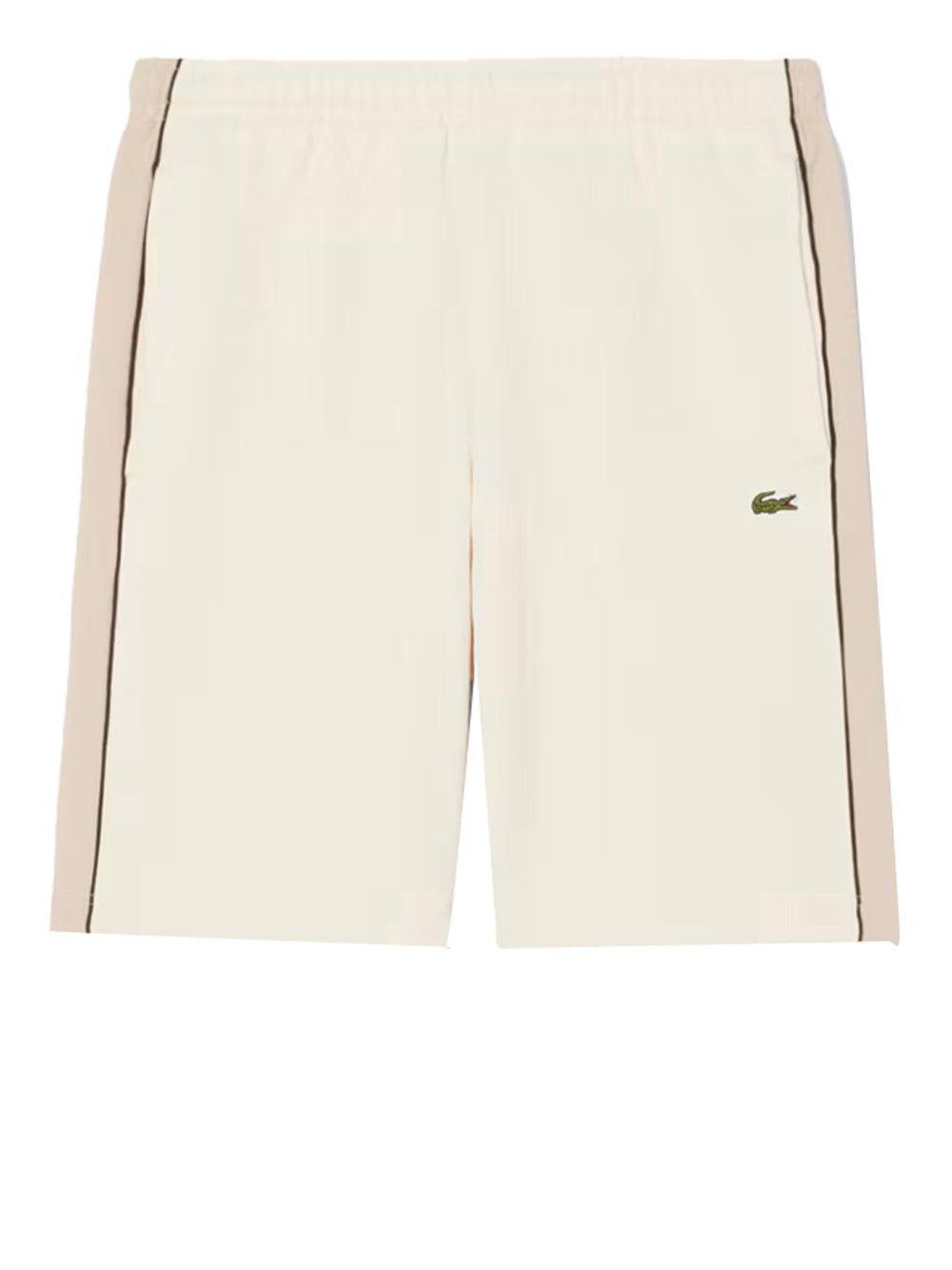 LACOSTE Shorts Lacoste In Tessuto Felpato Regular Fit Color Block - Beige