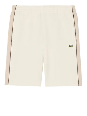 LACOSTE Shorts Lacoste In Tessuto Felpato Regular Fit Color Block - Beige
