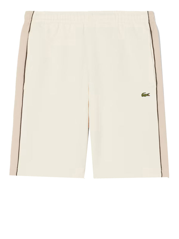 LACOSTE Shorts Lacoste In Tessuto Felpato Regular Fit Color Block - Beige