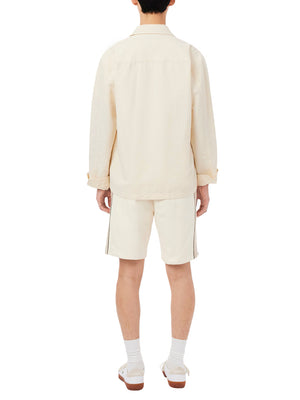 LACOSTE Shorts Lacoste In Tessuto Felpato Regular Fit Color Block - Beige