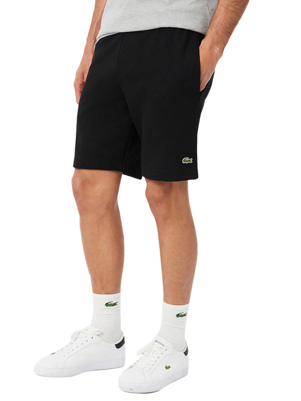 LACOSTE Bermuda Lacoste In Tessuto Felpato Regular Fit - Nero