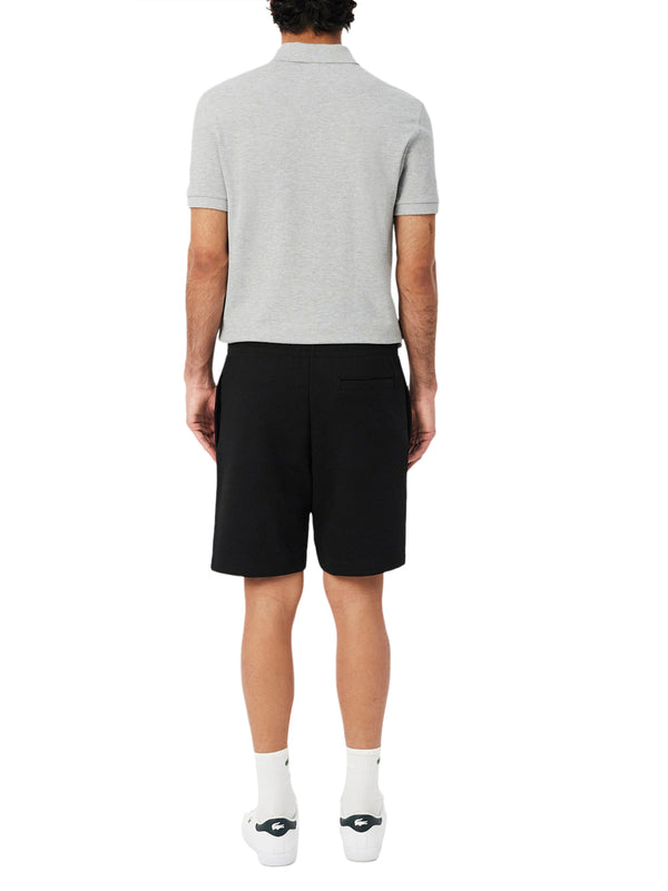 LACOSTE Bermuda Lacoste In Tessuto Felpato Regular Fit - Nero
