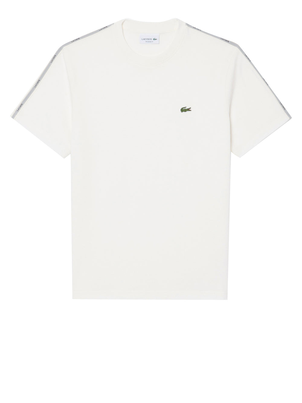 LACOSTE T-shirt Lacoste Con Fascia A Righe Con Marchio - Bianco