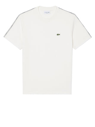 LACOSTE T-shirt Lacoste Con Fascia A Righe Con Marchio - Bianco