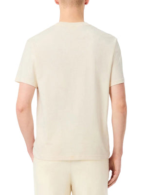 Lacoste T-Shirt Lacoste Color Block In Cotone - Beige/Rosa