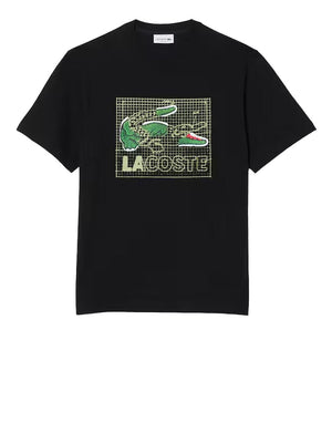 LACOSTE T-shirt Lacoste In Cotone Con Stampa - Nero