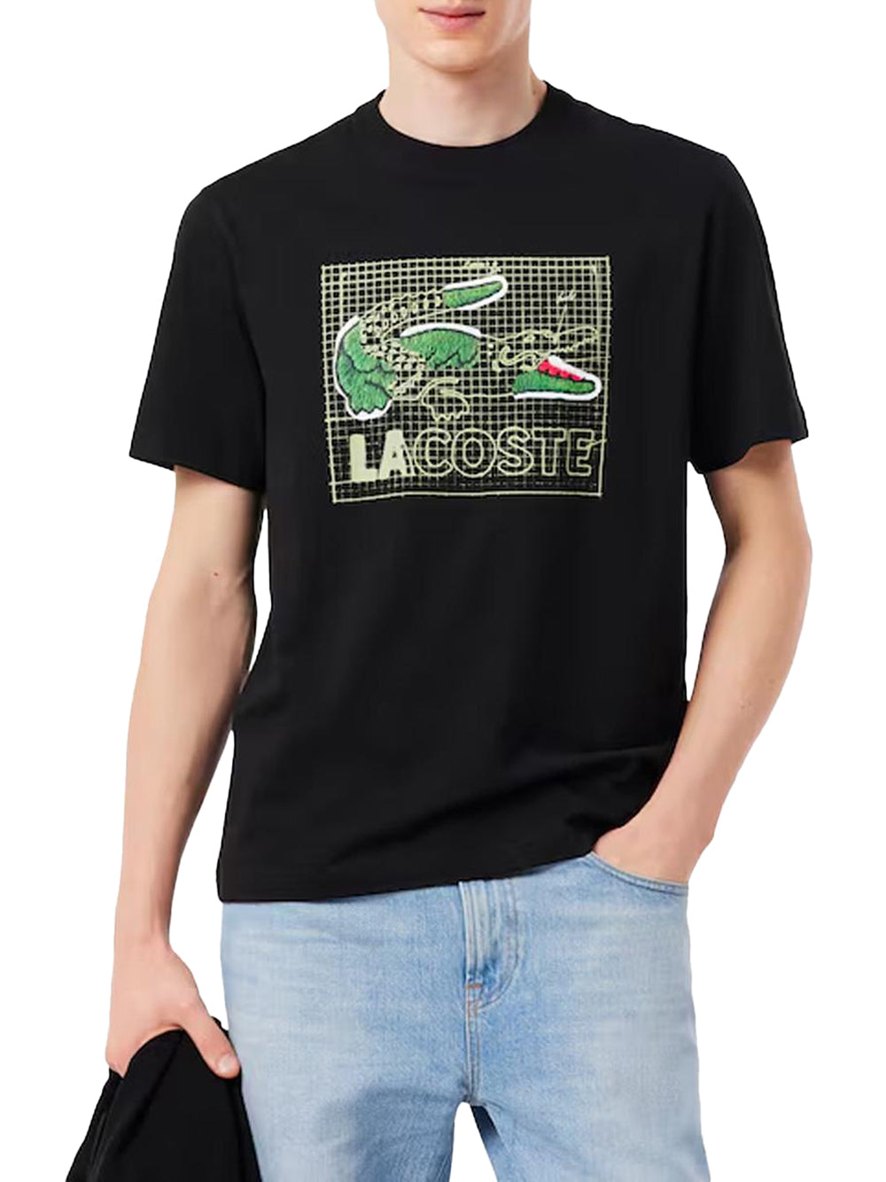 LACOSTE T-shirt Lacoste In Cotone Con Stampa - Nero