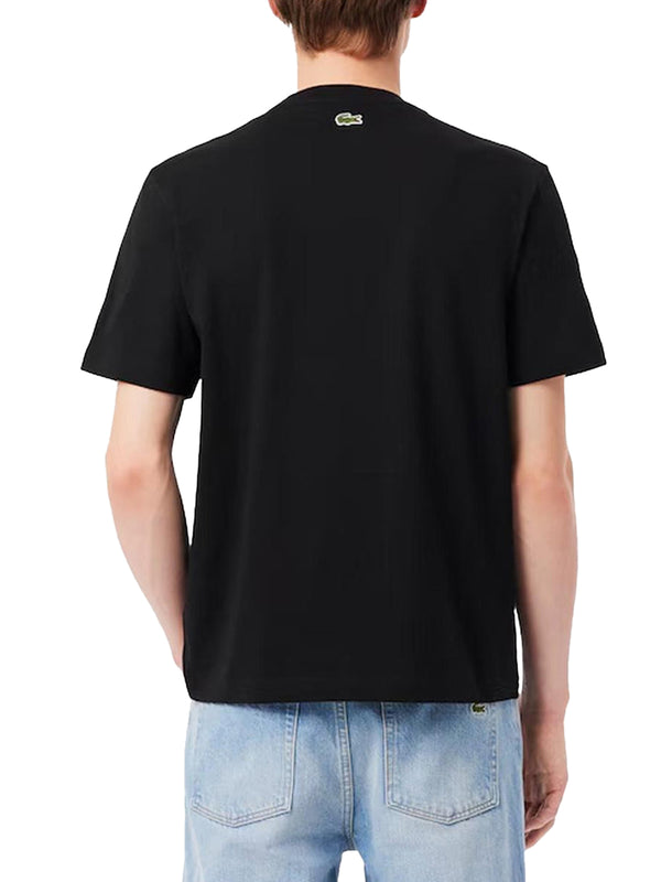 LACOSTE T-shirt Lacoste In Cotone Con Stampa - Nero