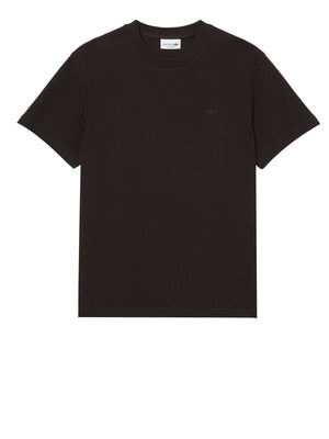 LACOSTE T-shirt Lacoste In Jersey Testurizzata - Marrone