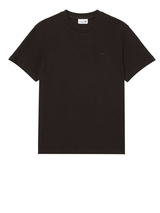 LACOSTE T-shirt Lacoste In Jersey Testurizzata - Marrone