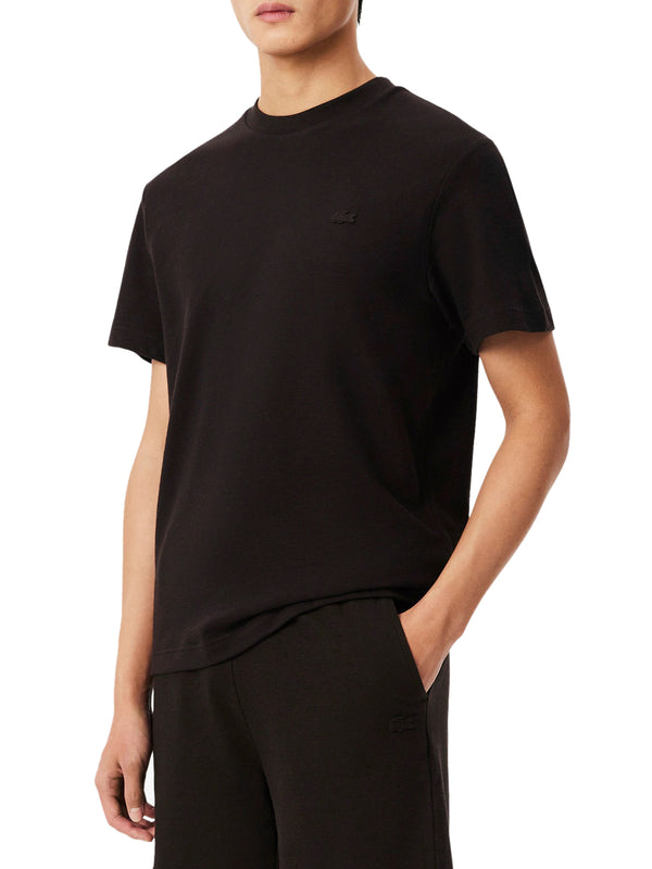 LACOSTE T-shirt Lacoste In Jersey Testurizzata - Marrone