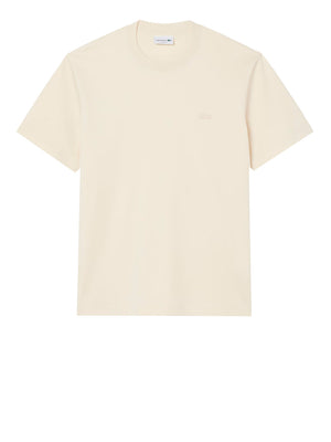 LACOSTE Lacoste T-shirt Con Ricamo Caratteristico Beige