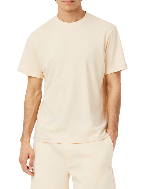 LACOSTE Lacoste T-shirt Con Ricamo Caratteristico Beige
