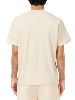 LACOSTE Lacoste T-shirt Con Ricamo Caratteristico Beige