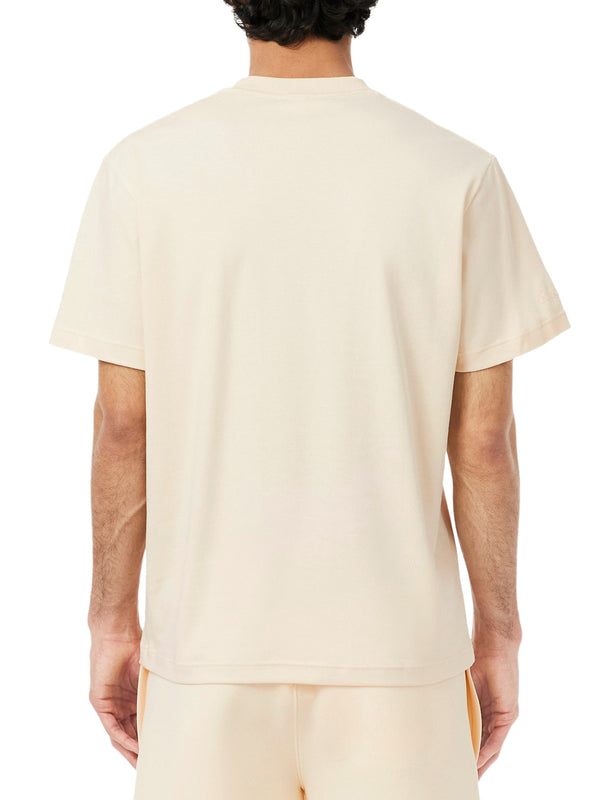 LACOSTE Lacoste T-shirt Con Ricamo Caratteristico Beige