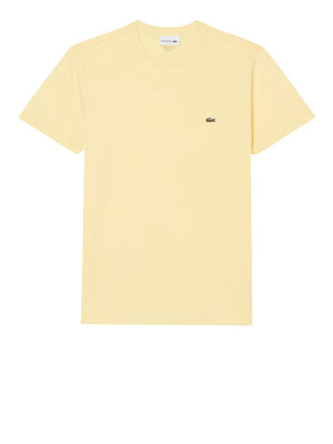 LACOSTE T-shirt Lacoste In Cotone Pima - Giallo