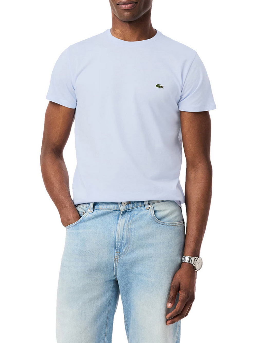 Lacoste T-Shirt Lacoste In Cotone - Celeste
