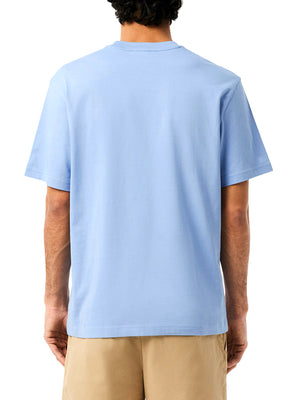 LACOSTE T-Shirt Lacoste In Cotone - Blu