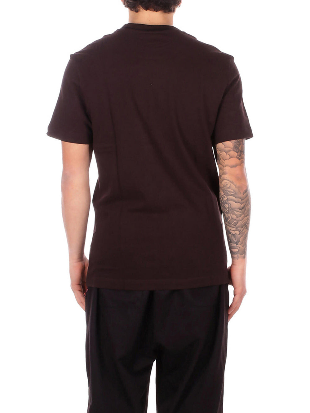 Lacoste T-Shirt Lacoste Con Colletto A Righe - Marrone