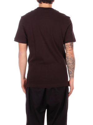 Lacoste T-Shirt Lacoste Con Colletto A Righe - Marrone