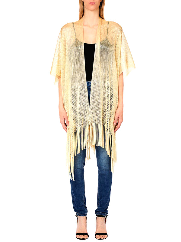 LIU JO SOFT1 Poncho Rete Lungo Liu Jo - Oro