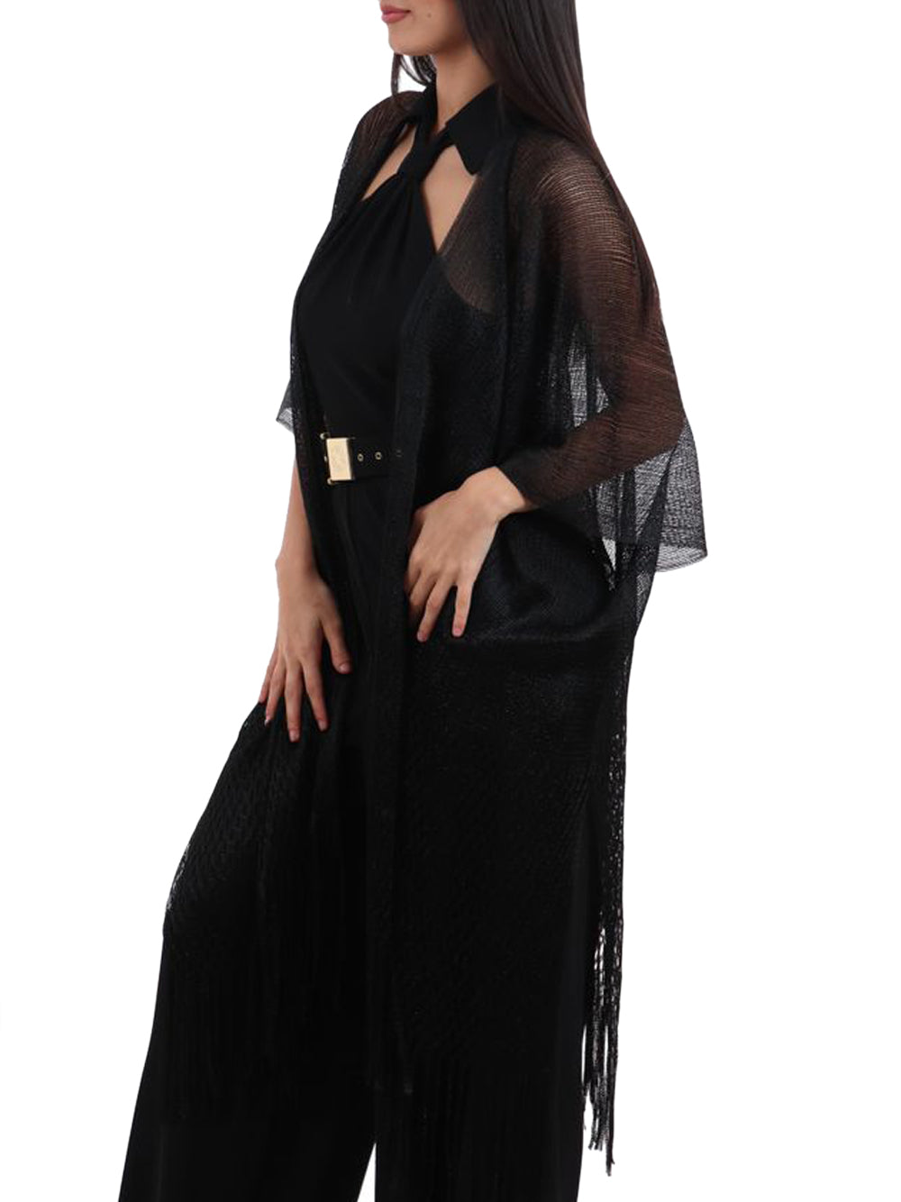 LIU JO SOFT1 Poncho Rete Lungo Liu Jo - Nero