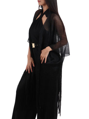 LIU JO SOFT1 Poncho Rete Lungo Liu Jo - Nero