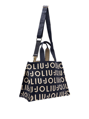 Liu Jo Borsa A Mano Liu Jo Knitted Logo - Blu