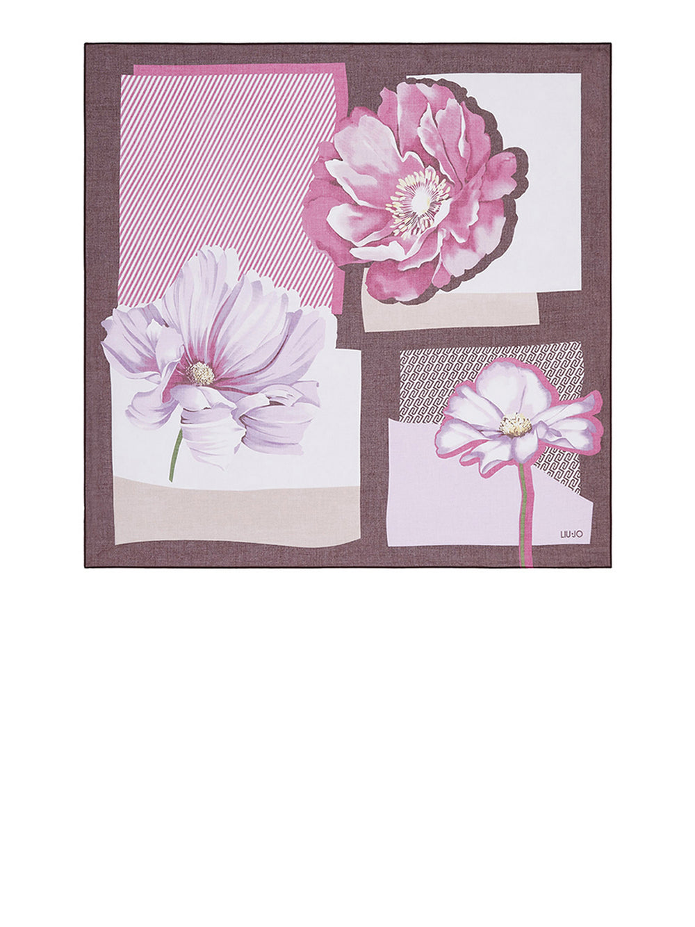 Liu Jo Foulard Liu Jo Colorblock - Marrone/Rosa