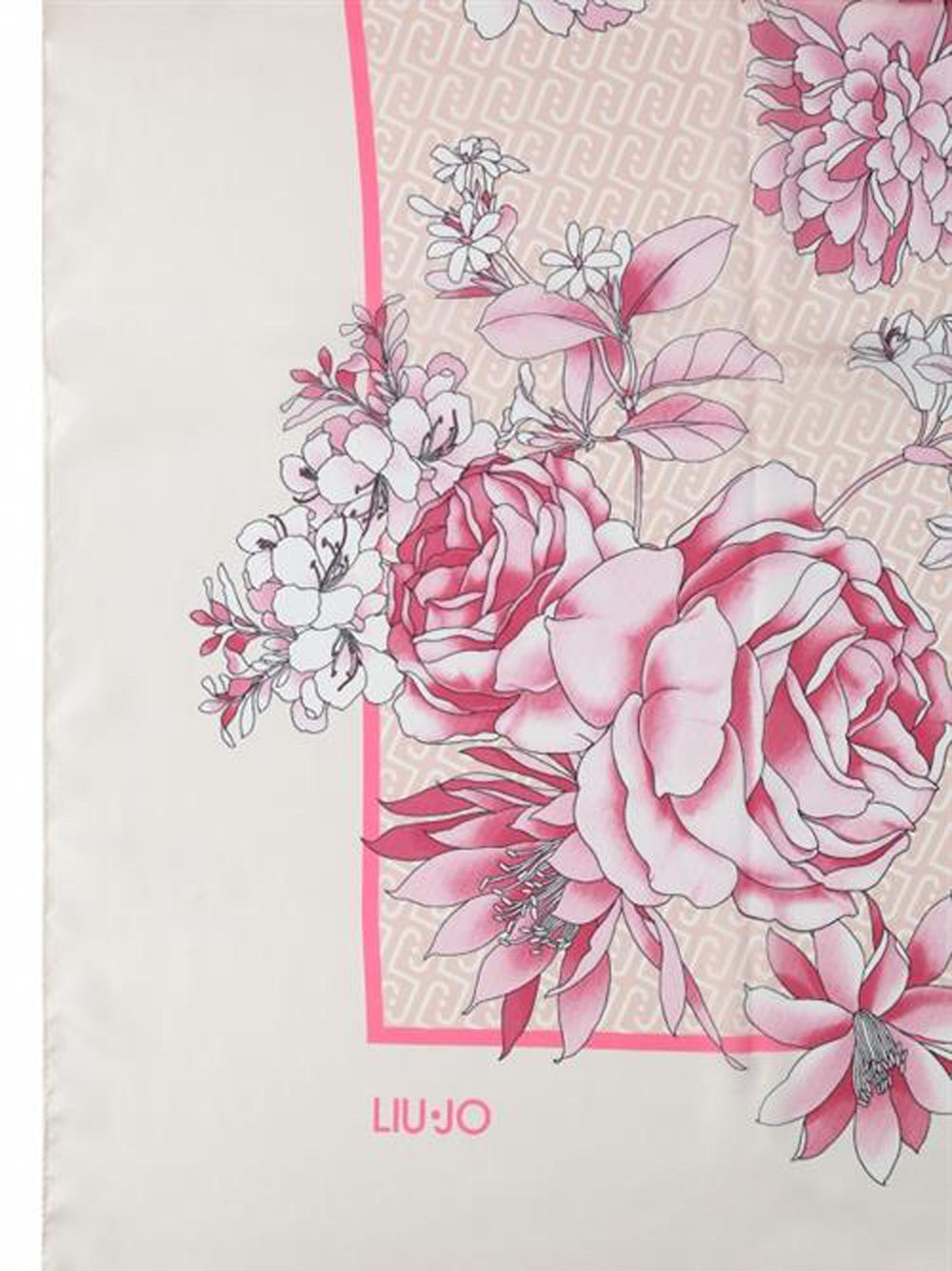 LIU JO SOFT1 Foulard Romantic Liu Jo - Bianco/Rosa