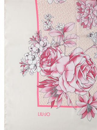 LIU JO SOFT1 Foulard Romantic Liu Jo - Bianco/Rosa