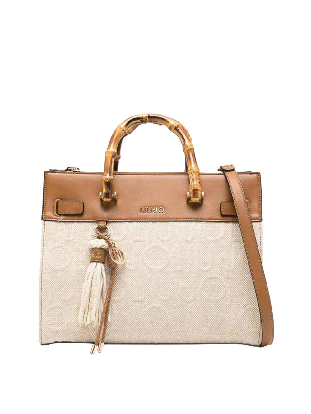 LIUJO ACCESSORI1 Borsa a Mano Liu Jo M Tote - Beige/Marrone