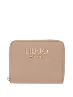 LIUJO ACCESSORI1 Portafoglio Liu Jo Logo Frontale - Beige