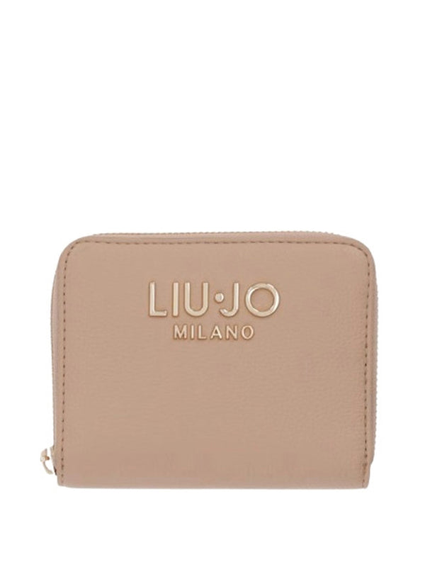 LIUJO ACCESSORI1 Portafoglio Liu Jo Logo Frontale - Beige