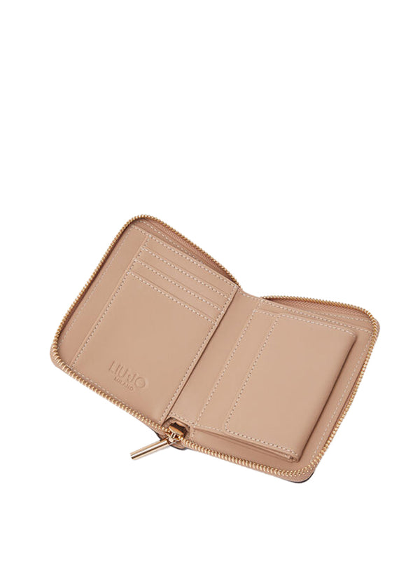 LIUJO ACCESSORI1 Portafoglio M Zip Around Liu Jo - Bianco/Beige