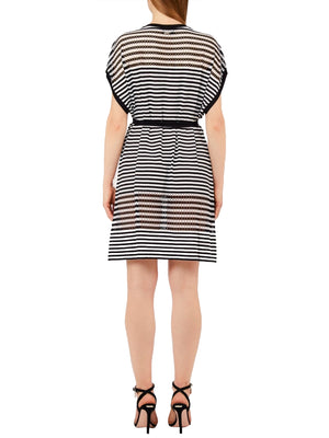 LIUJO BEACHWEAR Abito Jersey Rigato Liu Jo - Nero/Bianco