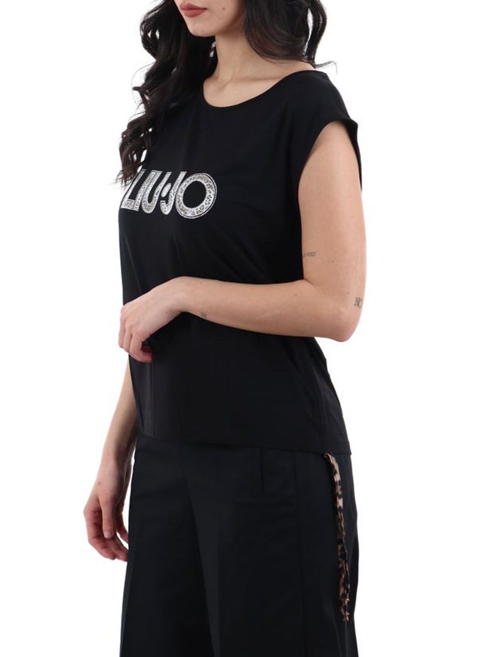 LIUJO BEACHWEAR T-Shirt C/Coulisse St.All Liu Jo - Nero