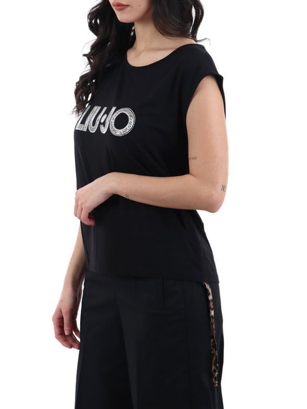 LIUJO BEACHWEAR T-Shirt C/Coulisse St.All Liu Jo - Nero