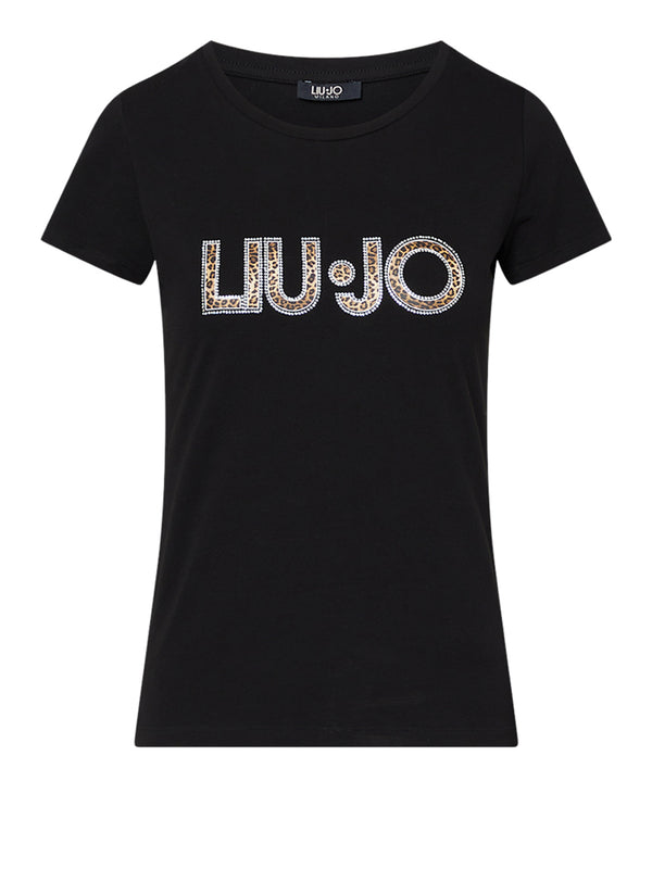 LIUJO BEACHWEAR T-Shirt Basica Liu Jo - Nero/Animalier