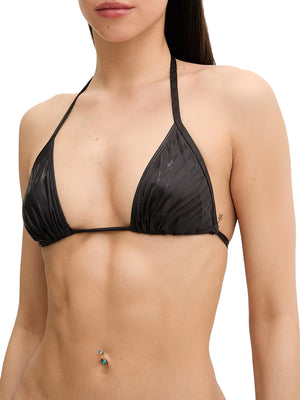 LIUJO BEACHWEAR Costume Bikini E Slip Liu Jo Nero Zebrato