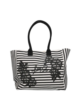 LIUJO BEACHWEAR Borsa A ManoTote Bag Grande Liu Jo - Nero/Bianco