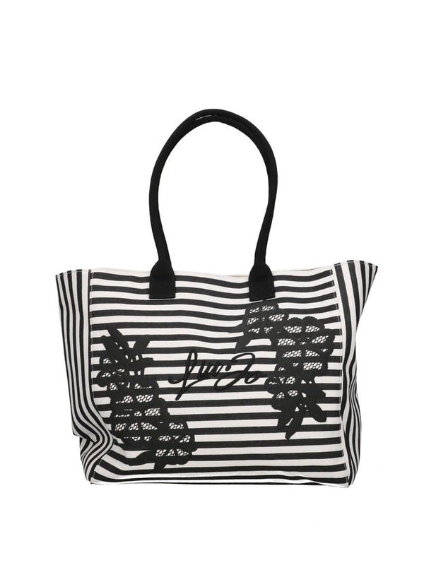 LIUJO BEACHWEAR Borsa A ManoTote Bag Grande Liu Jo - Nero/Bianco